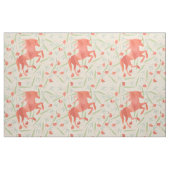 Coral Lmon Unicorn Muster Stoff (Fat Quarter (45,7 x 55,9 cm))