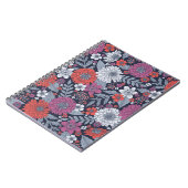 Coral, Magenta & Blue Zinnias Floral Notizblock (Linke Seite)