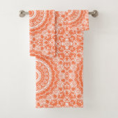 Coral Mandala Geometrisches Muster Badhandtuch Set (Insitu)