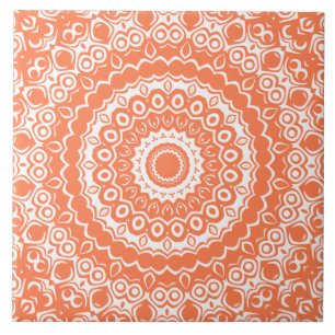 Coral Mandala Geometrisches Muster Fliese