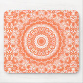 Coral Mandala Geometrisches Muster Mousepad (Vorne)