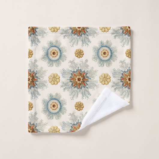 Coral Mandala Pattern Badhandtuch Set (Waschlappen)