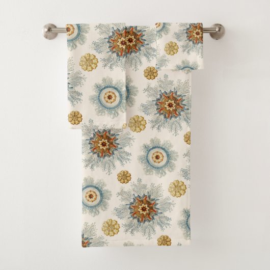 Coral Mandala Pattern Badhandtuch Set (Insitu)