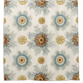 Coral Mandala Pattern Duschvorhang (Vorderseite)
