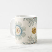 Coral Mandala Pattern Kaffeetasse (Vorderseite Links)