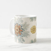 Coral Mandala Pattern Kaffeetasse (Vorderseite Links)