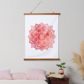 Coral Mandala Wandteppich Mit Holzrahmen (Schlafzimmer)