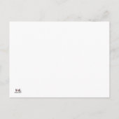 Coral Marble P Monogram Personalisierte Schrift Postkarte (Rückseite)