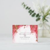 Coral Marble Watercolor Geode BarefootBride™ Visitenkarte (Stehend Vorderseite)