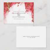 Coral Marble Watercolor Geode BarefootBride™ Visitenkarte (Vorne/Hinten)
