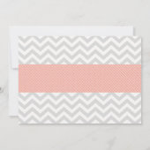 Coral & Mint Blooms Blumendusche Einladung (Rückseite)