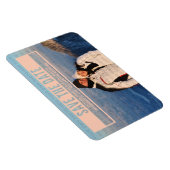 Coral Modern Cut Out Save the Date Magnet (Rechte Seite)
