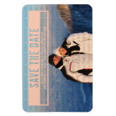 Coral Modern Cut Out Save the Date Magnet (Vertikal)