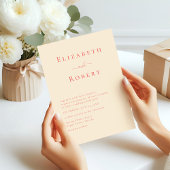 Coral Modern Minimalistische Skripteinladung Einladung