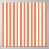 Coral Modern Stripes Poster (Vorne)