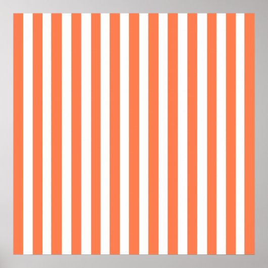 Coral Modern Stripes Poster (Vorne)