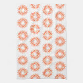 Coral Modern Sunbursts Geschirrtuch (Vertikal)