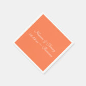 Coral modische Farbgestaltung Napkins Serviette (Ecke)