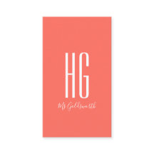 Coral Monogram Modern