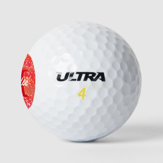 Coral Monogram Personalisiert Golf Ball (Logo)