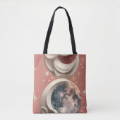 Coral Moon Warm Vibrant Aesthetic Tasche (Vorderseite)