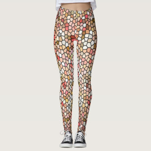 Coral Mosaics Leggings