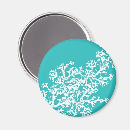 Coral Motif Magnet (Vorderseite/Rückseite)