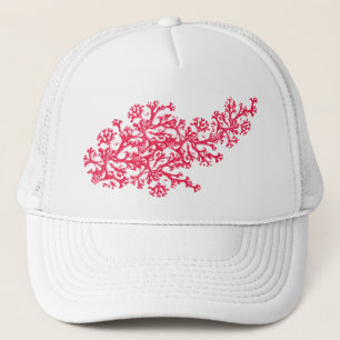 Coral Motif Truckerkappe