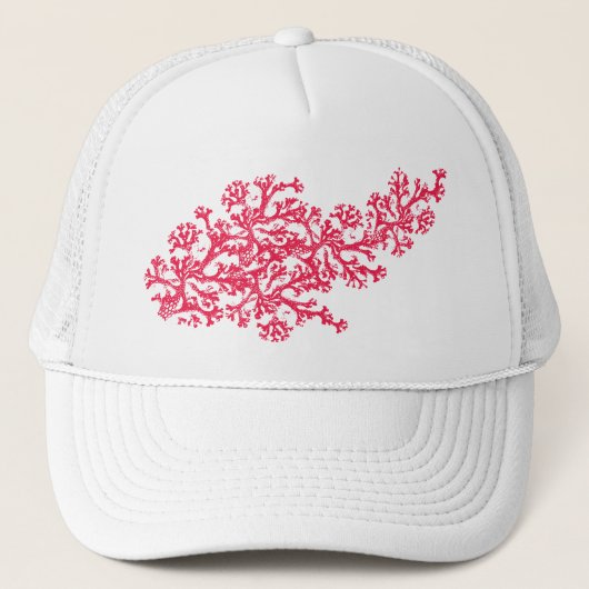 Coral Motif Truckerkappe (Vorderseite)