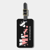 Coral Mr. und Mrs. Reisegepäck Anhänger für frisch Gepäckanhänger (Vorderseite vertikal)