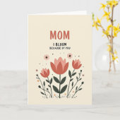 Coral Mütter Tag Tributkarte Karte (Gelbe Blume)