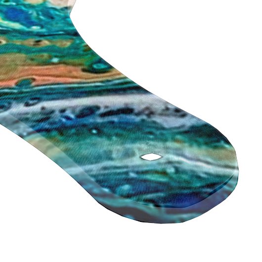 Coral N Blue Southwestern Beach Abstrakt Schneidebrett (Ecke)