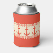 Coral Nautical Anchor Coastal Stripes Dosenkühler (Kanne Rückseite)