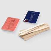 Coral Navy Blue Elegant Modernes Hochzeitsprogramm Fächer (Non-assembled)