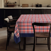 Coral Navy Kariert Tablecloth Sleek und modern Tischdecke