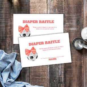Coral Oh Baby Windelbowle Fußball-Windel-Raffle Ba Begleitkarte