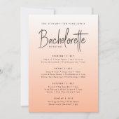 Coral Ombre | Bachelorette Weekend Italien Einladung (Vorderseite)