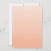 Coral Ombre | Einladung zum Jahrestag (Rückseite)