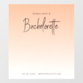 Coral Ombre | Hintergrund des Junggeselinnen-Absch Fensteraufkleber (Blatt)