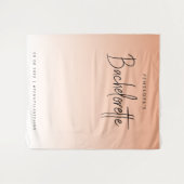 Coral Ombre | Hintergrund des Junggeselinnen-Absch Wandteppich (Vorderseite (Horizontal))