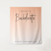 Coral Ombre | Hintergrund des Junggeselinnen-Absch Wandteppich (Vorderseite)