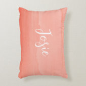 Coral Ombre mit Namen Dekokissen (Vorderseite(Vertikal))