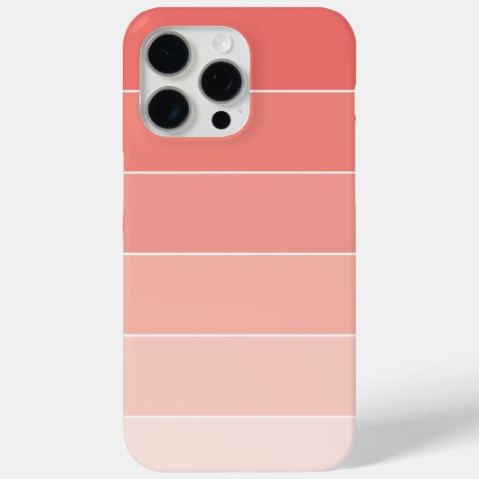 Coral Ombré Streifen Case-Mate iPhone Hülle (Rückseite)