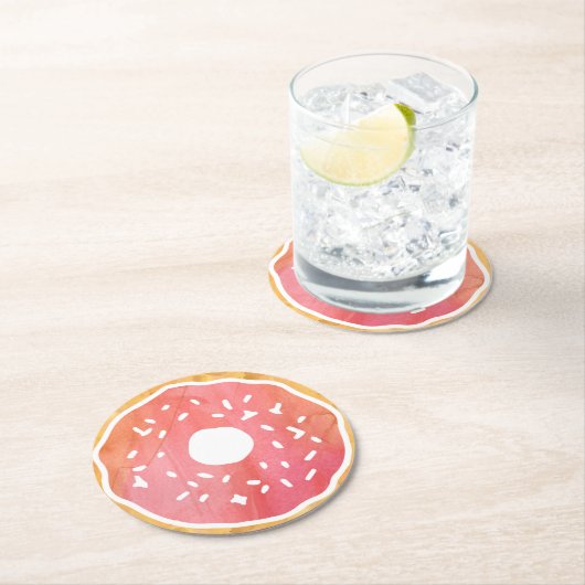 Coral Orange Donut Untersetzer (Vor Ort)