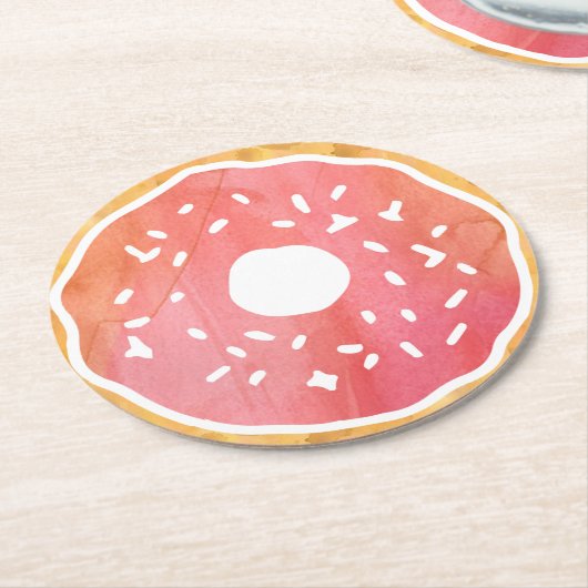Coral Orange Donut Untersetzer (Angewinkelt)