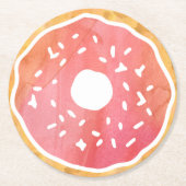 Coral Orange Donut Untersetzer (Vorderseite)