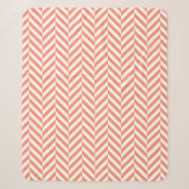 Coral Orange Herringbone Pattern Sherpadecke (Vorderseite)
