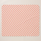 Coral Orange Herringbone Pattern Sherpadecke (Vorderseite (Horizontal))
