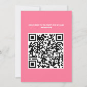 Coral Orange Lachs Pink Floral QR Code Hochzeit Einladung (Rückseite)