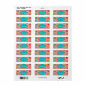 Coral Orange Personalize Patchwork Quilt Block Art (Vorne)